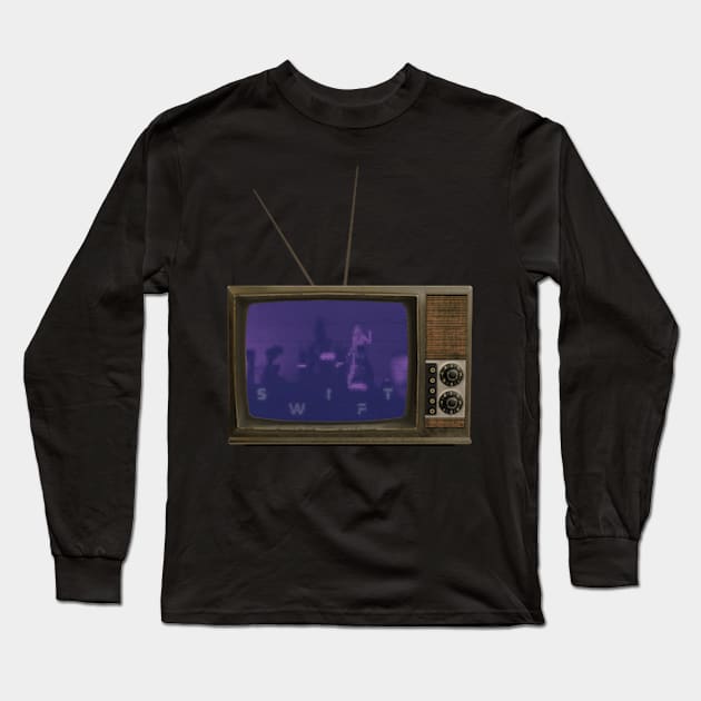 old tv and taylor swift Long Sleeve T-Shirt by Gofindver